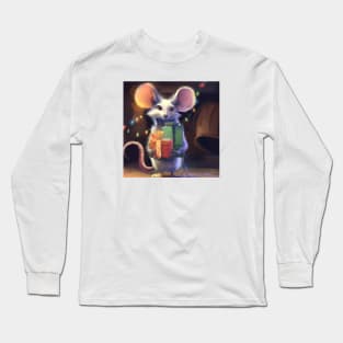 Cute Mouse Drawing Long Sleeve T-Shirt